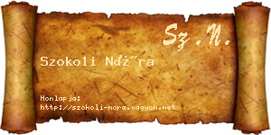 Szokoli Nóra névjegykártya